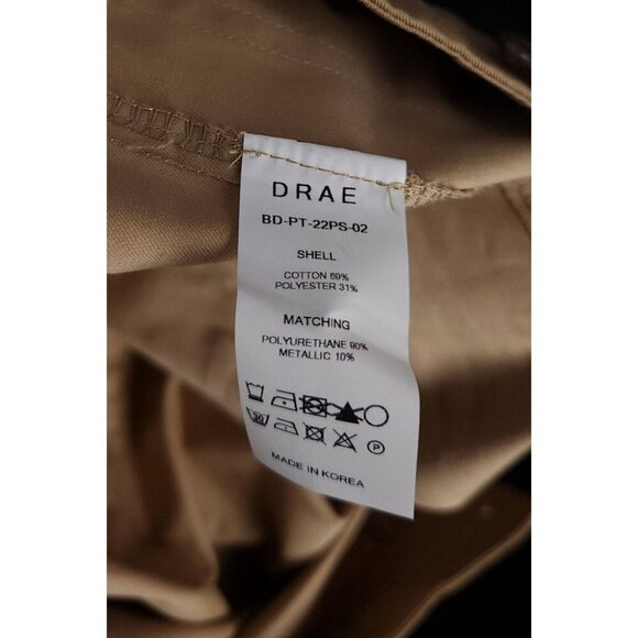 DRAE Cotton Patch Pocket Flared Trousers Size M Womens Beige $325 - Picture 12 of 14